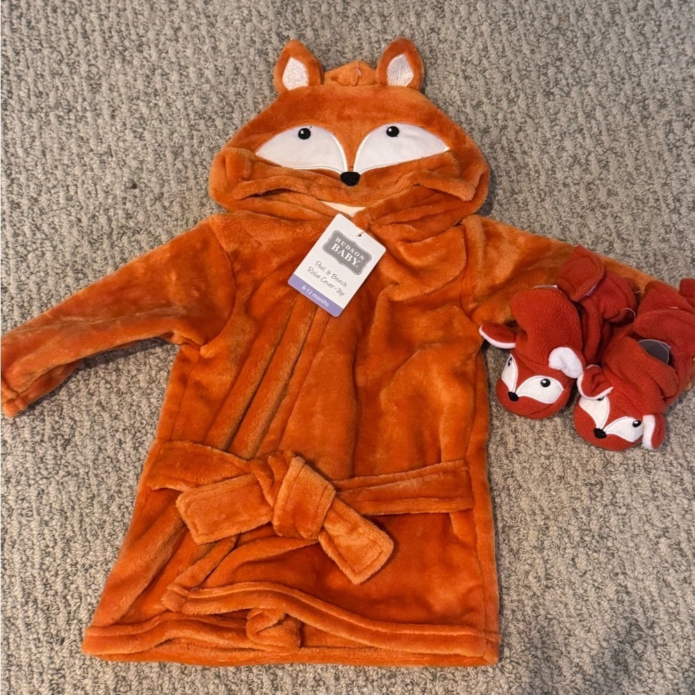 Hudson Baby Orange Robe Cover-Up
